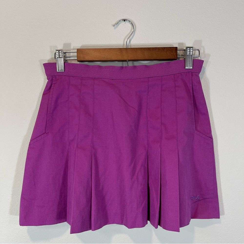 Fila Purple Tennis Skirt Mini Pleated w/ Pockets, Size 6